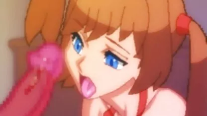 Chupando el porno hentai español latino pene de una hermosa rubia